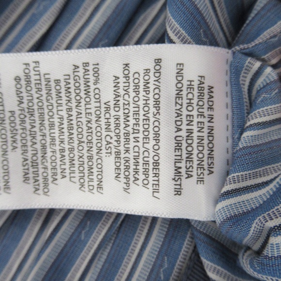 Ralph Lauren Dobby Striped Tiered Dress w/Sash NEW - Picture 8 of 8